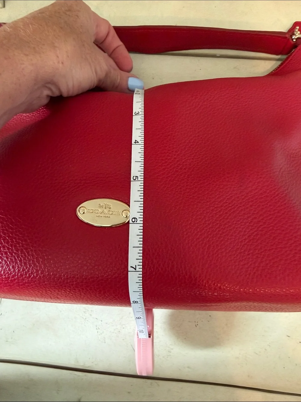 Coach Women's Red Leather Shoulder Bag